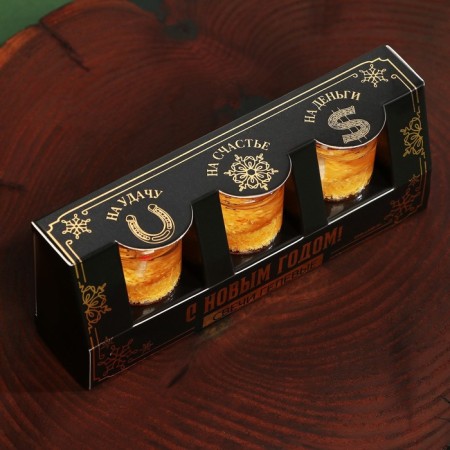 A set of gel candles “Happy New Year!”, 3 pcs, 2.5 x 2.5 cm-1