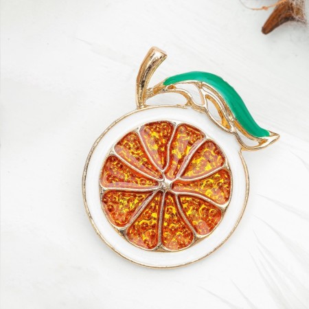 Brooch "Mandarin", colored in gold-2