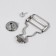 Fasteners for overalls, with buttons, 25 mm, 10 pcs, silver color