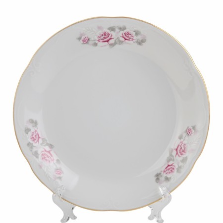 Dessert Cmielow Camellia “Pale Rose, Gold Gold”, D = 19 cm