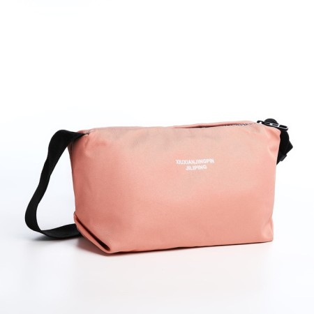 Youth bag with a zipper, pink color-3