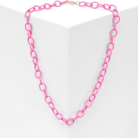 Chocker "chain" cartoons, pink color, l = 30 cm-1