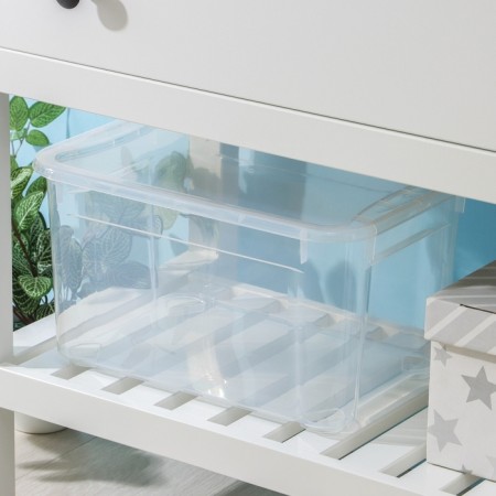 Storage box with the Crystal XS Plus lid, 16 l, 38.9 × 27.5 × 21.5 cm, the color is transparent-9