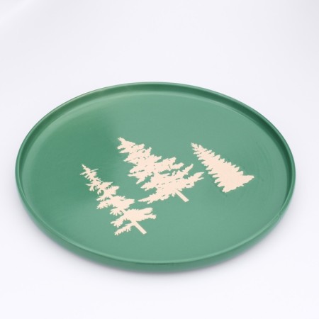 New Year. Ceramic "Winter Forest" dish, 27.3 cm-1
