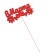 Topper "March 8" with daisies, red 12.5x6.9 cm give beautifully