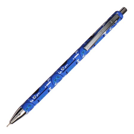 Automatic ballpoint handle 0.7 mm, vinson, blue oil, software, barcode for pcs, mix-2