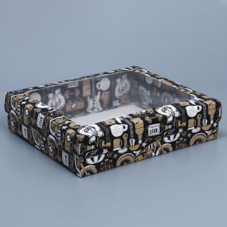 Gift box, packaging, "male", 23.5 x 20.5 x 5.5 cm-2