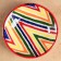 The plate of Rishtan ceramics "Atlas", multi -colored, deep, 20 cm