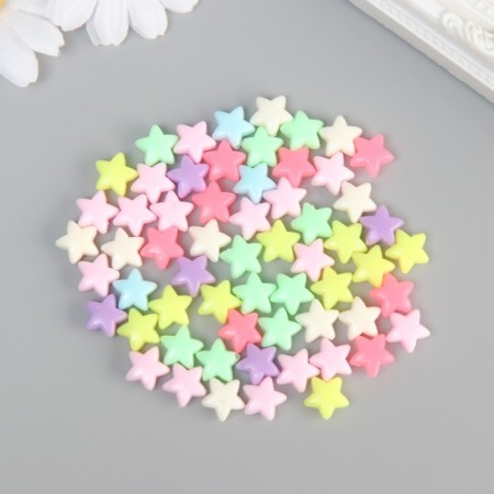 Beads for creativity Plastic "Stars" Color Tender flowers set 500 g 1x1x0.6 cm