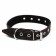 Leather collar on synthetic winterizer, dimensionless, 54 x 2.5 cm, Osh 19-47 cm, black