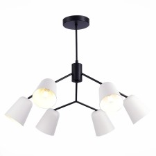 Ceiling EVOLUCE lamp. Sle155942-06. Mario. 6x40 watts, E14, 69x69x52 cm, black color