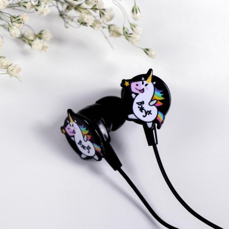 The headphones wired in the box, “unicorn - light sound”, vacuum, black-4
