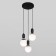 Suspended lamp with glass lamps of Bubble, 60W, E27, 30x30 cm