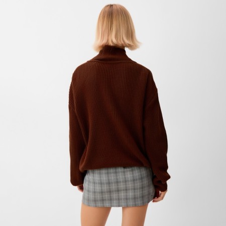 Jumper Female Minaku: Casual Collection Color Chocolate, Rr. 44-3