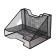 Calligrata, table, 3 compartments, mesh, metal, black