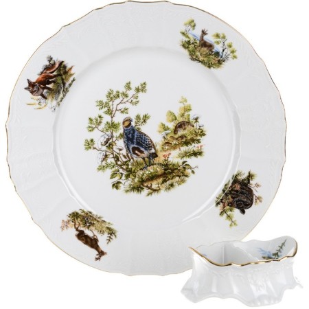 Dining Service 6/25 BERNADOTTE, Decor "Hunting Stories", 25 items-1