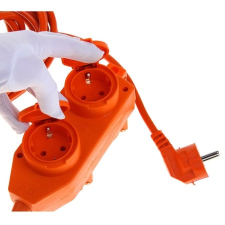 The extension cord UNIVERSAL U16-040, 10 m, 4GN., C TRAIN., PVS 3x1.5, IP44, rosettes with a lat. lid-1