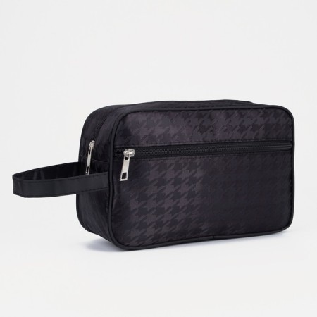 Lightning cosmetic bag, external pocket, black color