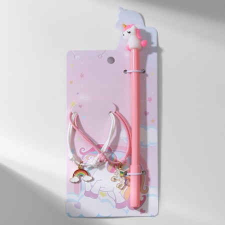 Set 3 subjects: 2 bracelets, handle "Uzolnutors" unicorn, color, 6 cm-5