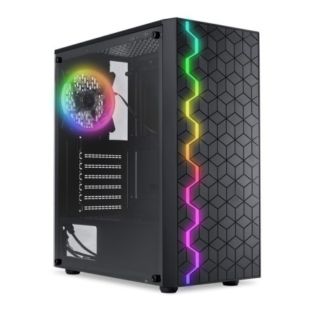The GMNG OGC-G100 case is black without BP ATX 5x120mm 2xusb2.0 1xusb3.0 Audio Bott PSU-3