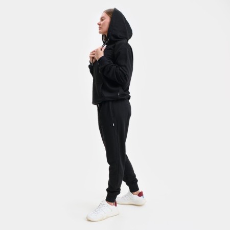 Women's suit (sweatshirt/pants), color is black, size XL-5