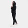 Women's suit (sweatshirt/pants), color is black, size XL