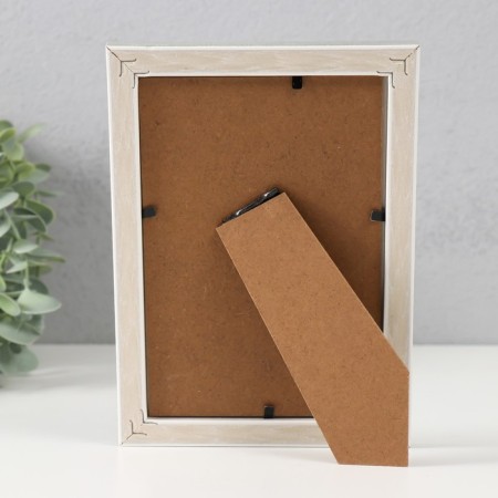 Photo frame plastic 10x15 cm "Double braid" gray 17.4x12.5x1.1 cm-3