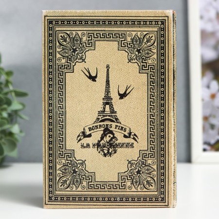 Broke Broke tree to the leatherette "Retro. Paris" 16x11x4.5 cm-3
