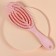 The comb is massage, for drying hair, 7.5 × 23.5 cm, pink color