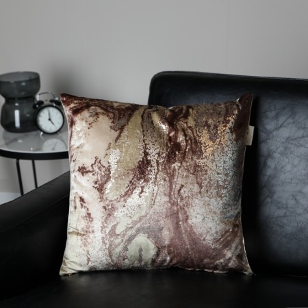 Pillowcase "marble", size 45x45 cm, beige color