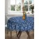 The tablecloth “Pattern on a blue background”, round, Saten, d = 150 cm