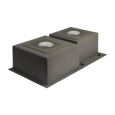 Kitchen sink Gerhans K37843-S, Slear, double, 780x430x220 mm, with siphon, S = 3.0 and 0.8 mm, glossy-2
