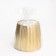 A candle in a candlestick of gypsum with smooth faces, 9.5x9cm, gold