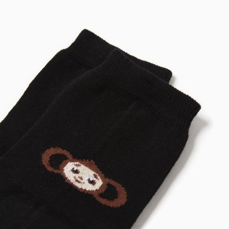 Socks kaftan Cheburashka size 36-39 (23-25 ​​cm) black-1