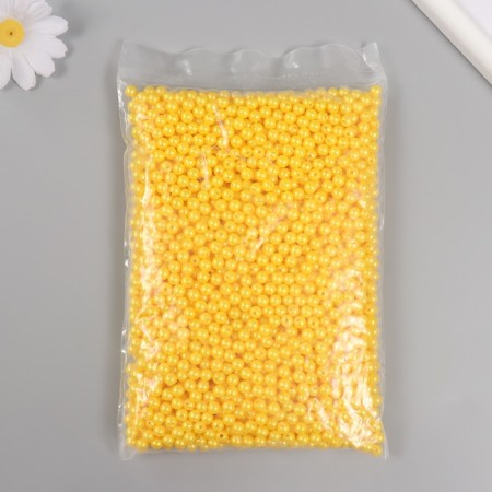 A set of beads "Pearls" d 6 mm, 250 gr, yellow-2