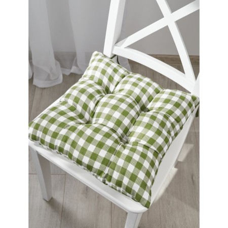 Green Check chair, size 40x40 cm, green color-4