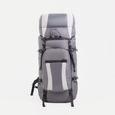 Tourist backpack, TAIF, 100 L, cord department, external pocket, 2 side nets, color gray color