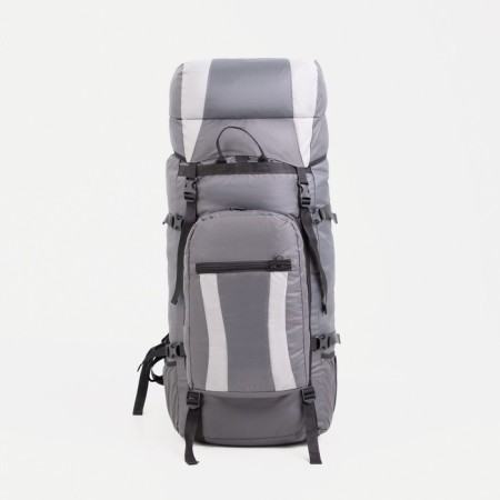 Tourist backpack, TAIF, 100 L, cord department, external pocket, 2 side nets, color gray color