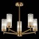 Ceiling Ceiling ST LUCE. SL1233.302.05. Bitonto. 5x60 watts, E14, 58x58x49 cm, brass color