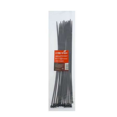 Nylon screed 3.6x300 mm tundra, black color, 25 pcs-1