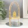 Casket glass "Ark with gold pebbles on the podium" Transparent 10*10*13.5 cm
