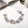 A Asel hair accessory leaflets, 23.5x2.5 cm, silver-pink