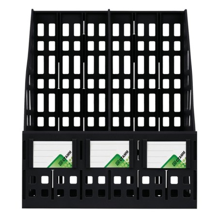 Papers tray "Istanm", sifte, vertical, 2 departments, black-2