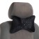 A car bone pillow, on the headrest, 27 × 17 cm, velor, black with a line