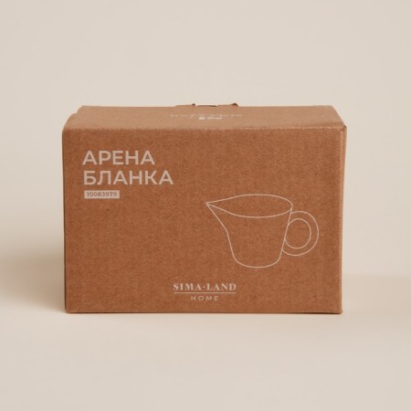 Молочник фарфоровый SL Home «Арена Бланка», 250 мл, 15×9×8 см, цвет белый-6