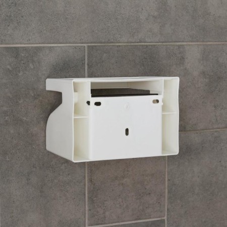 A holder for toilet paper with a shelf, 18 × 11.5 × 12 cm, white color-1