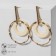 Earrings Assorted "deja vu", white color in gold