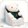 Soft toy "Little Friend", Bear in a green sweater