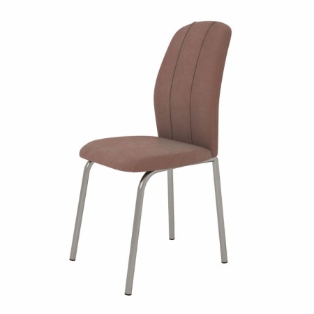 Cleo chair, 450 × 560 × 955 mm, chrome color / cocoa cream