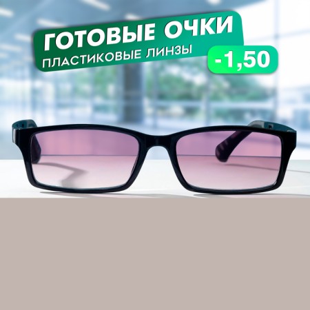 Ready glasses east 8986 Tinted, black color, bending pipe, -1.5-1
